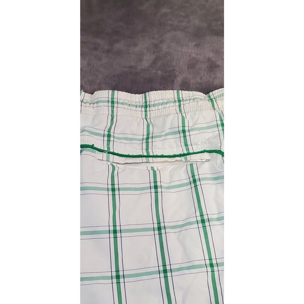 Nike Shorts Men's Size M Checkerboard White Green Beach Summer C1-218 - Picture 11 of 12